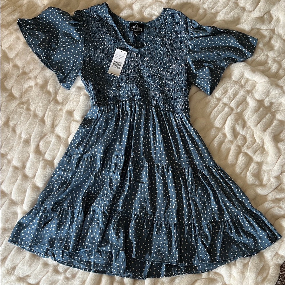 Polka Dot Dress in Blue